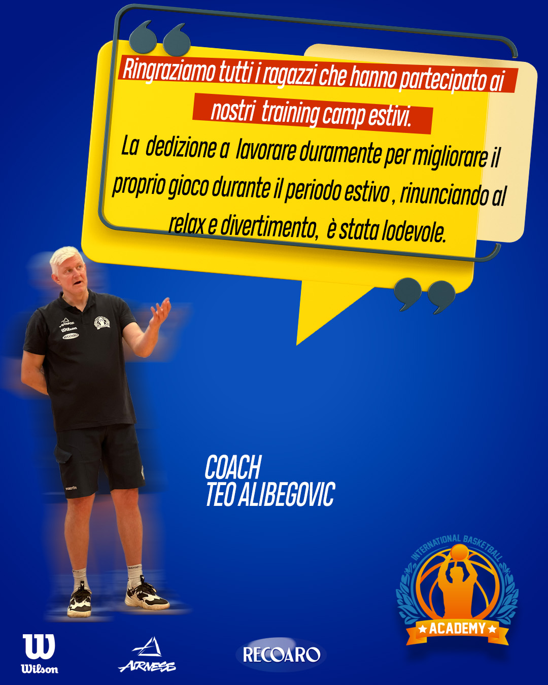 Le parole di Coach Alibegovic per chiudere la stagione estiva IBA